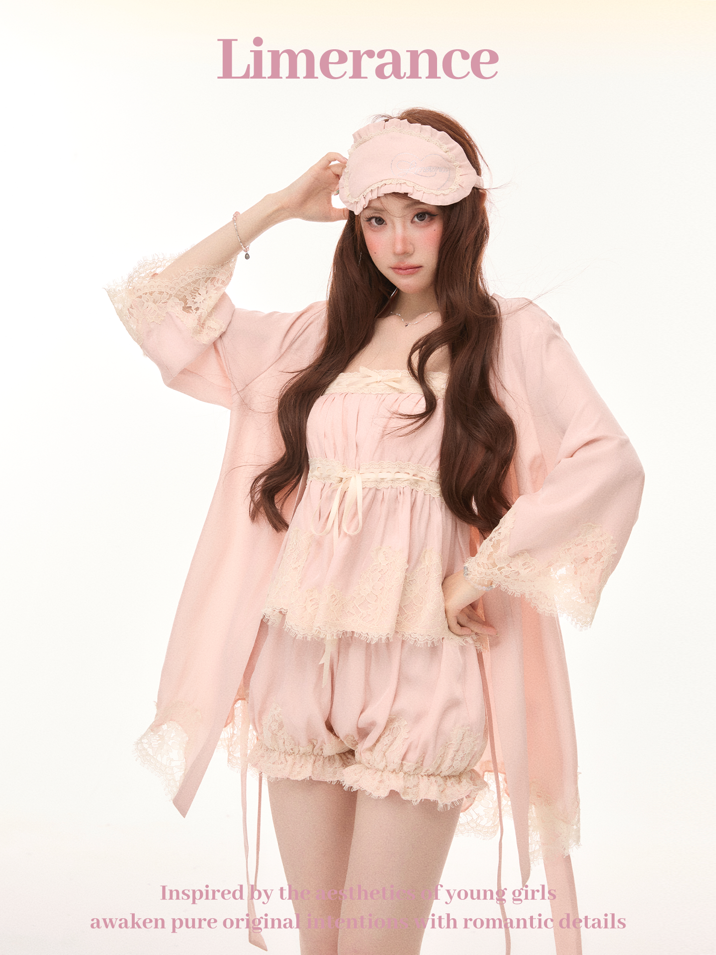 Summer lace camisole and pajama set