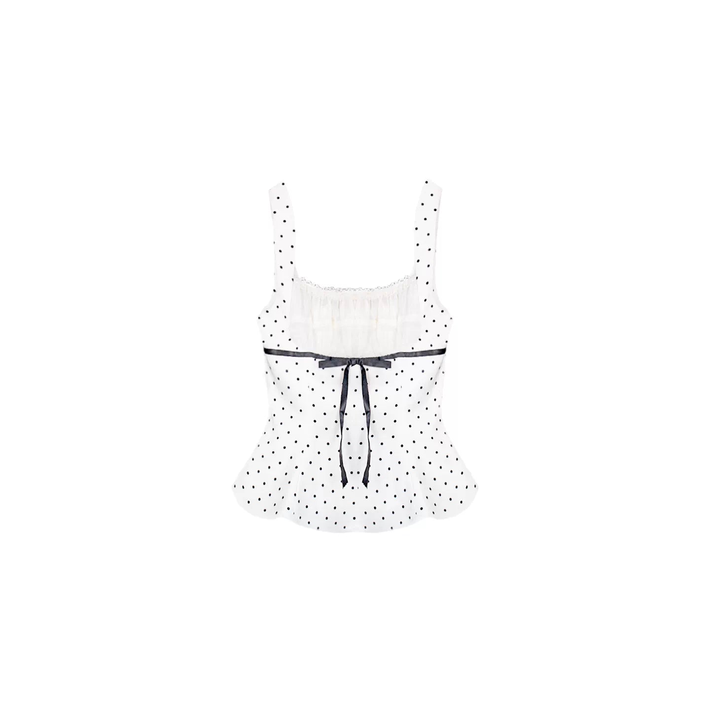 Polka dot cami top, cardigan and shorts set