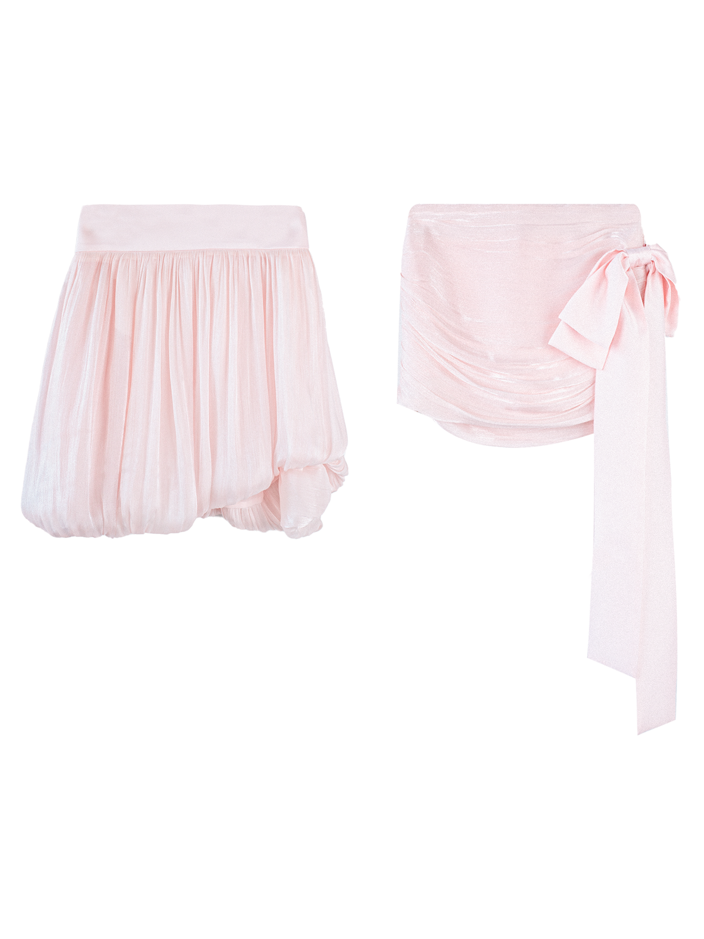Sweetheart puff top and skirt set