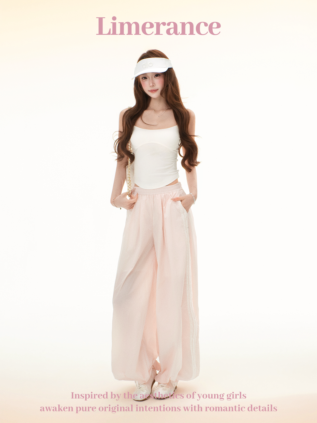 Lychee pink tracksuit set with angel wings top