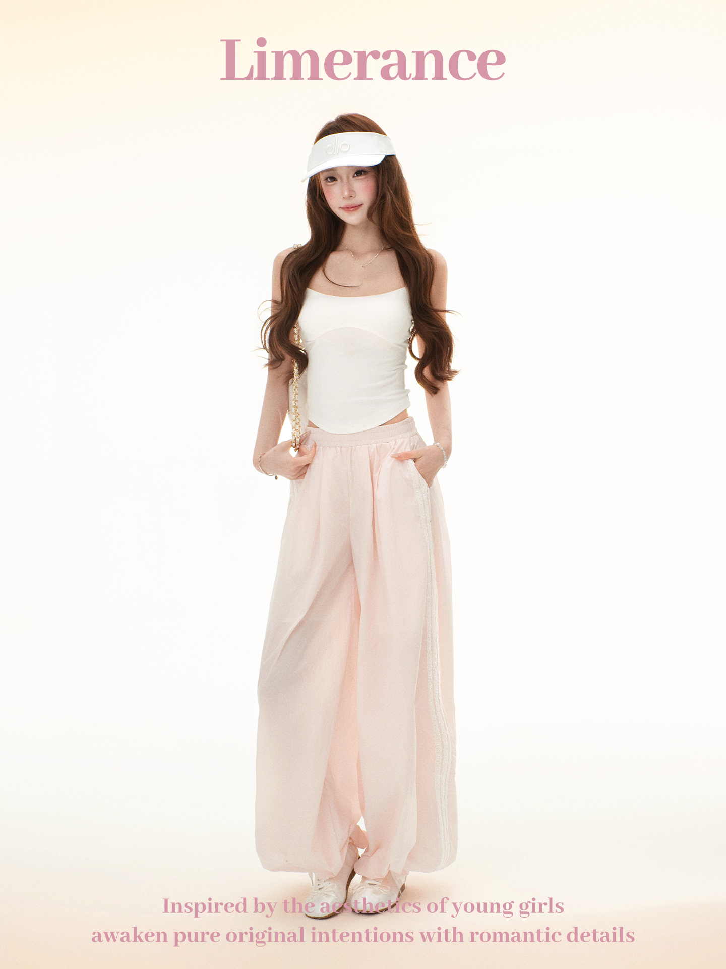 Lychee pink tracksuit set with angel wings top